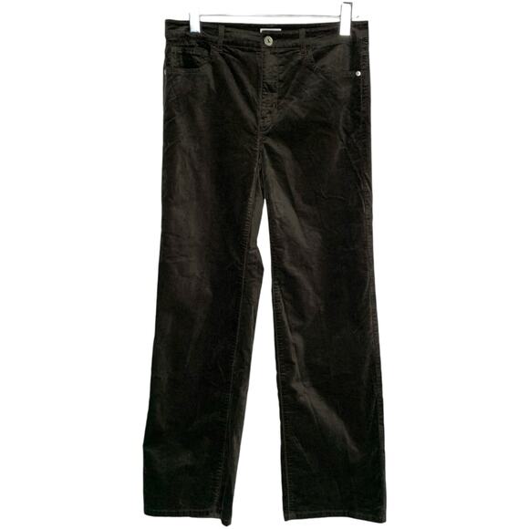 J.Jill 8 Womens Brown Gray Staright Leg Velvet Pant Jeans Mid Rise - Picture 1 of 10